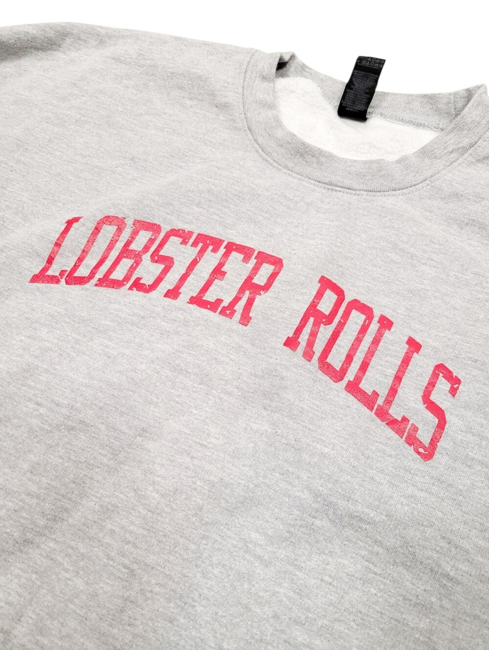 Y2K Lobster Roll Grey Sweatshirt Top Size: XL
